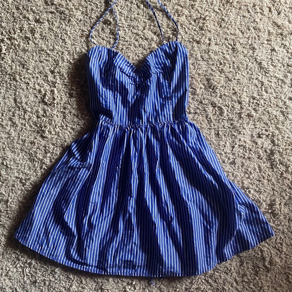 Blue and White Striped Dress Size Small Spaghetti - Picture 2 of 7